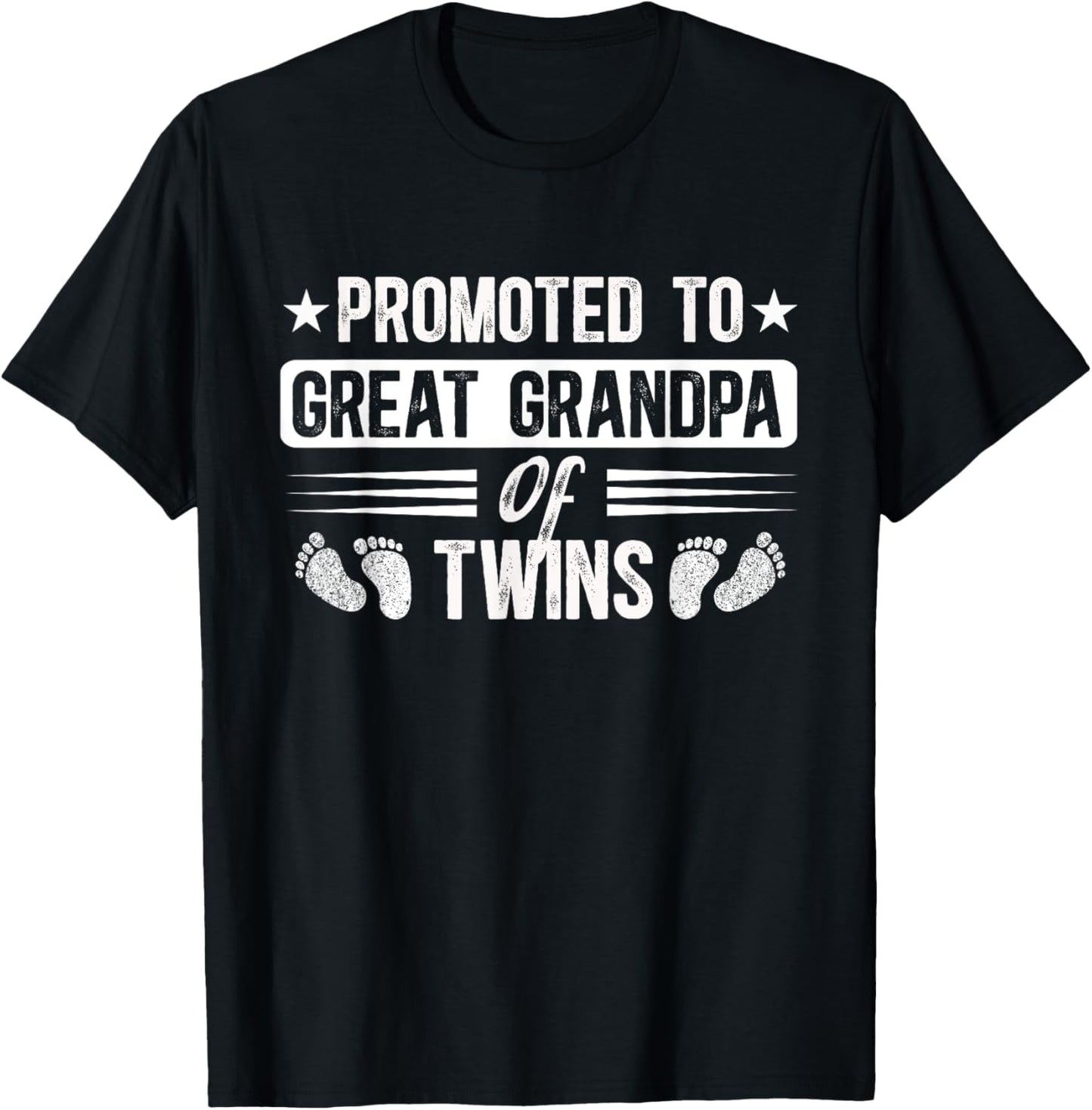 Promoted To Great Grandpa Of Twins Future Twin Great Grandpa T-Shirt