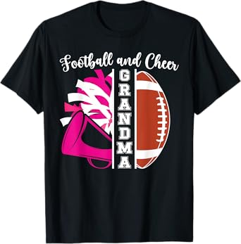 Football And Cheer Grandma Of Cheerleader & Football Player T-Shirt