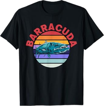 Great Barracuda Cuda Fishing Wildlife Saltwater Fish Art T-Shirt
