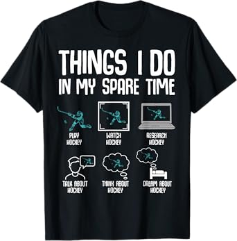 Hockey Things I Do In My Spare Time Ice Hockey Kids Boys T-Shirt