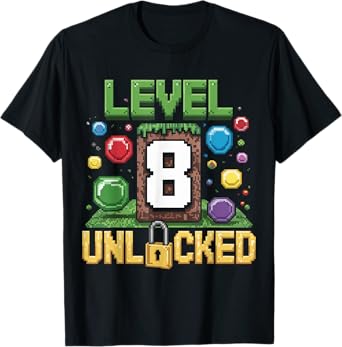 Birthday Children's Shirt Level 8 Unlocked 8 T-Shirt