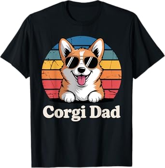Funny Corgi Art For Men Dad Grandpa Pembroke Corgi Lover T-Shirt