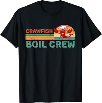Retro Crawfish Boil Crew Gift -Crayfish/Crawdad/Mudbug Lover T-Shirt