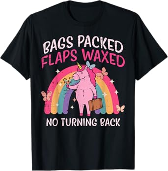 Bags Packed Unicorn Funny Inappropriate Vacation Women T-Shirt