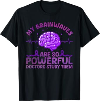 Cool Epilepsy Art For Men Women Support Epilepsy Awareness T-Shirt