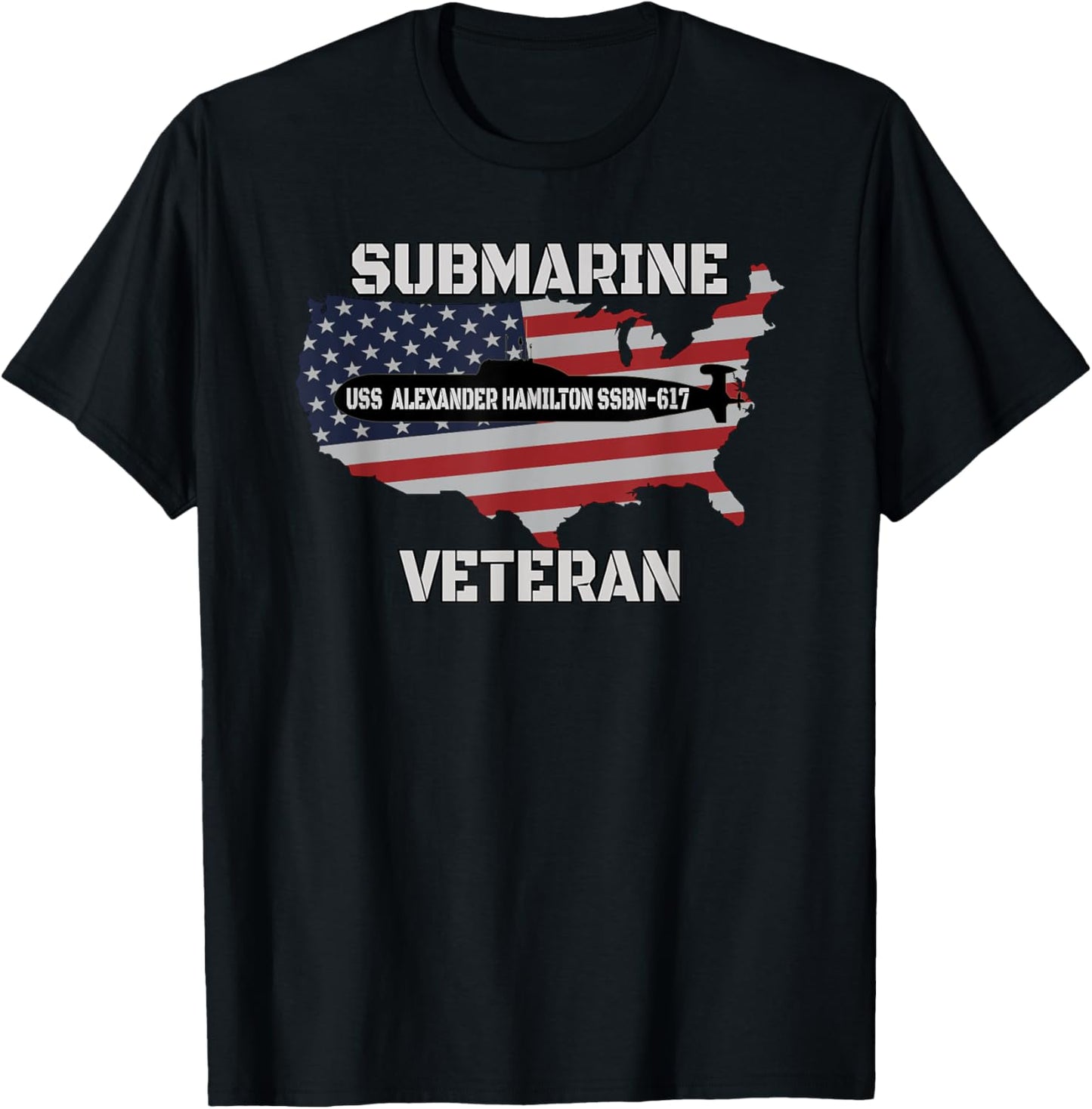 USS Hamilton SSBN-617 Submarine Veterans Day Father Grandpa T-Shirt