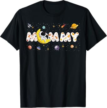 Mommy Space Astronaut 1st Birthday Funny Astronaut Birthday T-Shirt