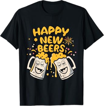 NYE Happy New Beers Partygoers December Night Holiday Season T-Shirt