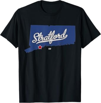 Stratford Connecticut CT Map T-Shirt