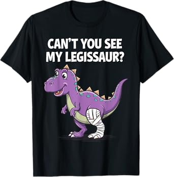 Funny Broken Leg Art For Men Women Broken Bone Recovery T-Shirt