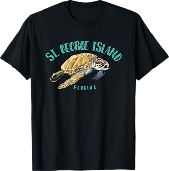 St. George Island Florida Sea Turtle Design T-Shirt