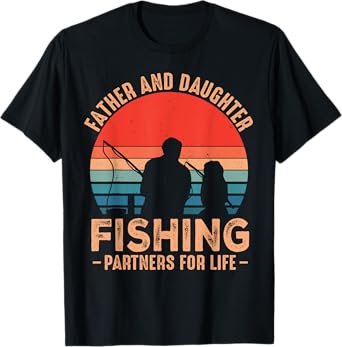 Fathers Day Fishing dad Fathers Day from Daughter Fishing T-Shirt