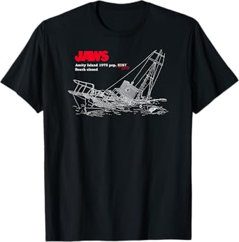 Jaws Amity Island Boat T-Shirt