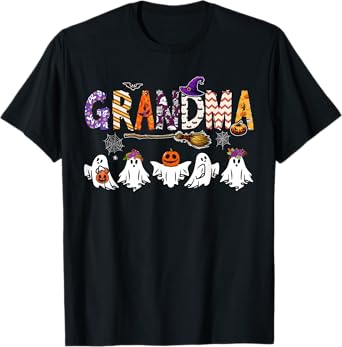Grandma Halloween Boo Ghost Horror Costume Funny Party T-Shirt