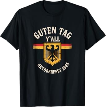Guten Tag Y'all Oktoberfest 2025 Funny German T-Shirt