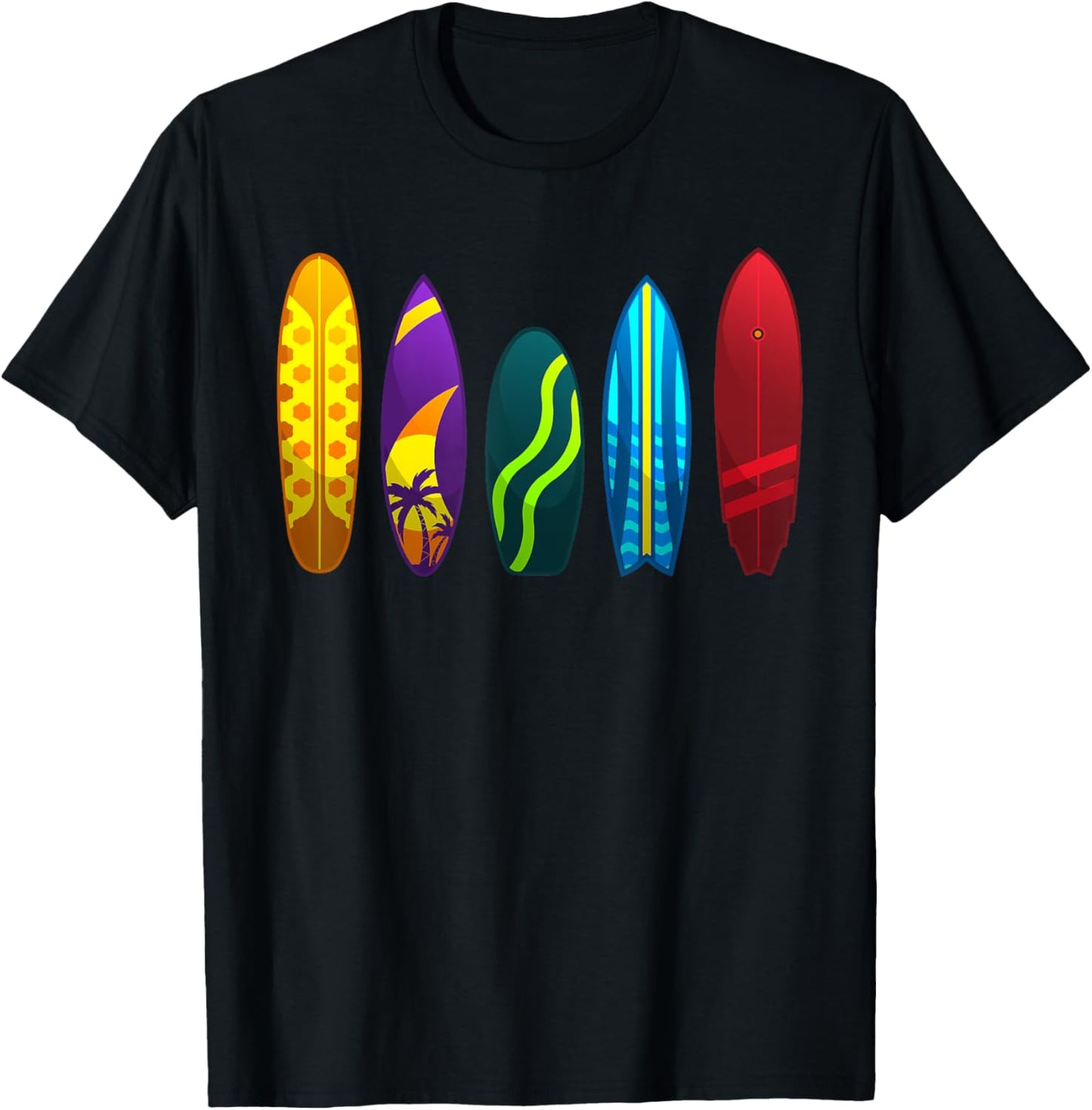 Funny Surfing Art For Men Women Kids Surfing Lovers Surfer T-Shirt