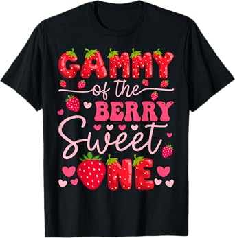 Gammy Of The Berry Sweet One Strawberry 1St Birthday Girl T-Shirt
