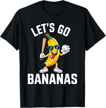 Funny Let's Go Bananas Cute Banana Fruit Lover Game Day Kids T-Shirt