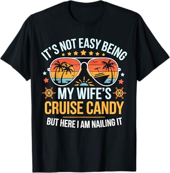 Matching Couples Cruise Candy Husband and Wife Cruise T-Shirt