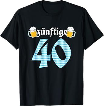 Zünftige 40 October Gift 40th Birthday Oktoberfest T-Shirt