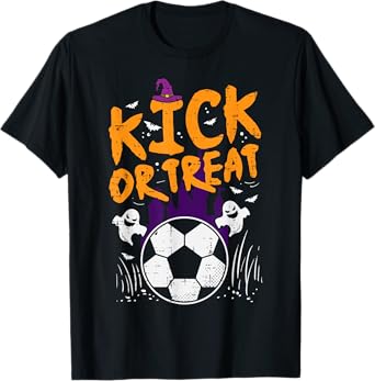 Halloween Soccer Kick Or Treat Football Costume Boys Kid Men T-Shirt