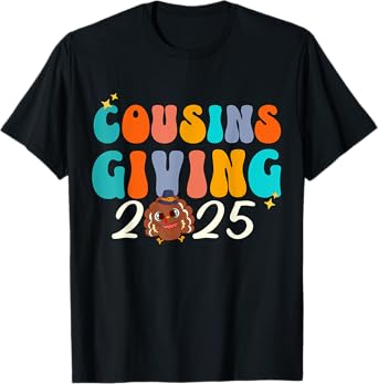 Cousins Giving 2025 Thanksgiving Matching Group Kids T-Shirt
