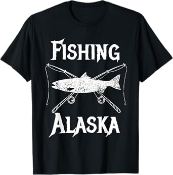 Last Frontier Alaska Souvenirs Gifts Fish Alaska Salmon T-Shirt