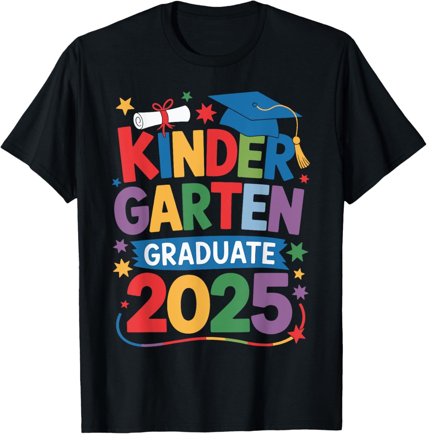 Kindergarten Graduate 2025 Prek Graduation Girls Kids Boys T-Shirt