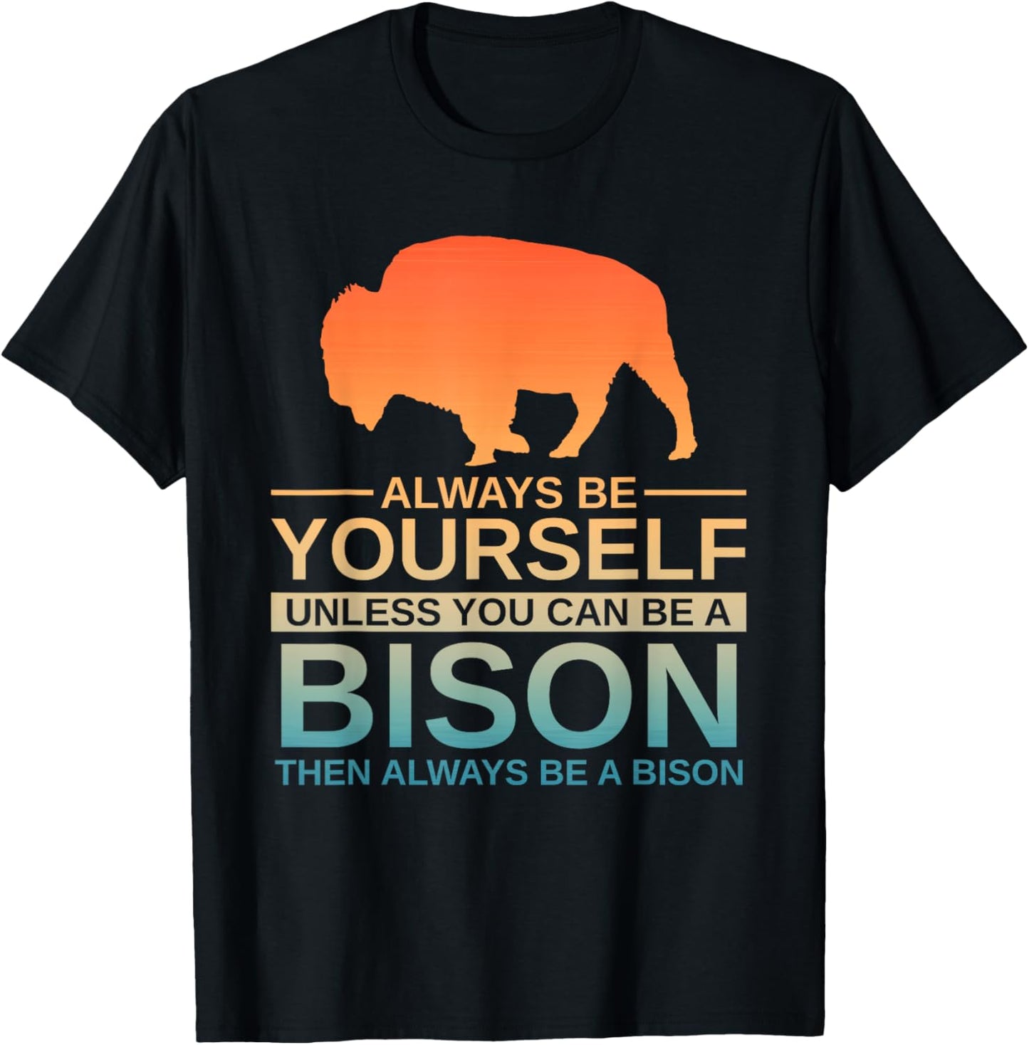 Cool Bison Design For Men Women Buffalo Animal Lovers Bison T-Shirt