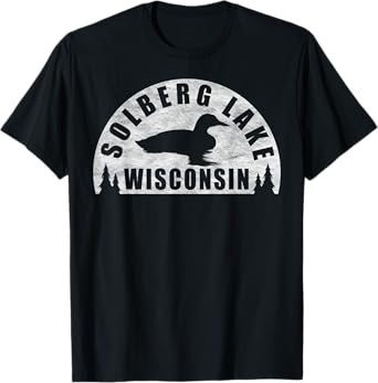 Solberg Lake Northern Wisconsin Loon T-Shirt
