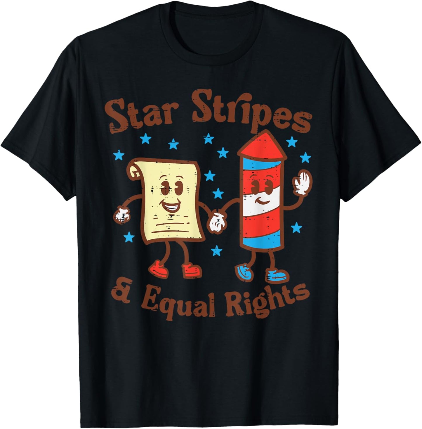 4th July Star Stripes Equal Rights Patriotic Men Women Kids T-Shirt