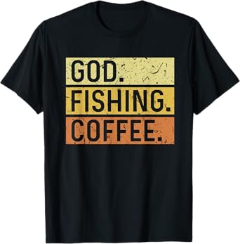 God Fishing Coffee Jesus Fish Fisherman T-Shirt