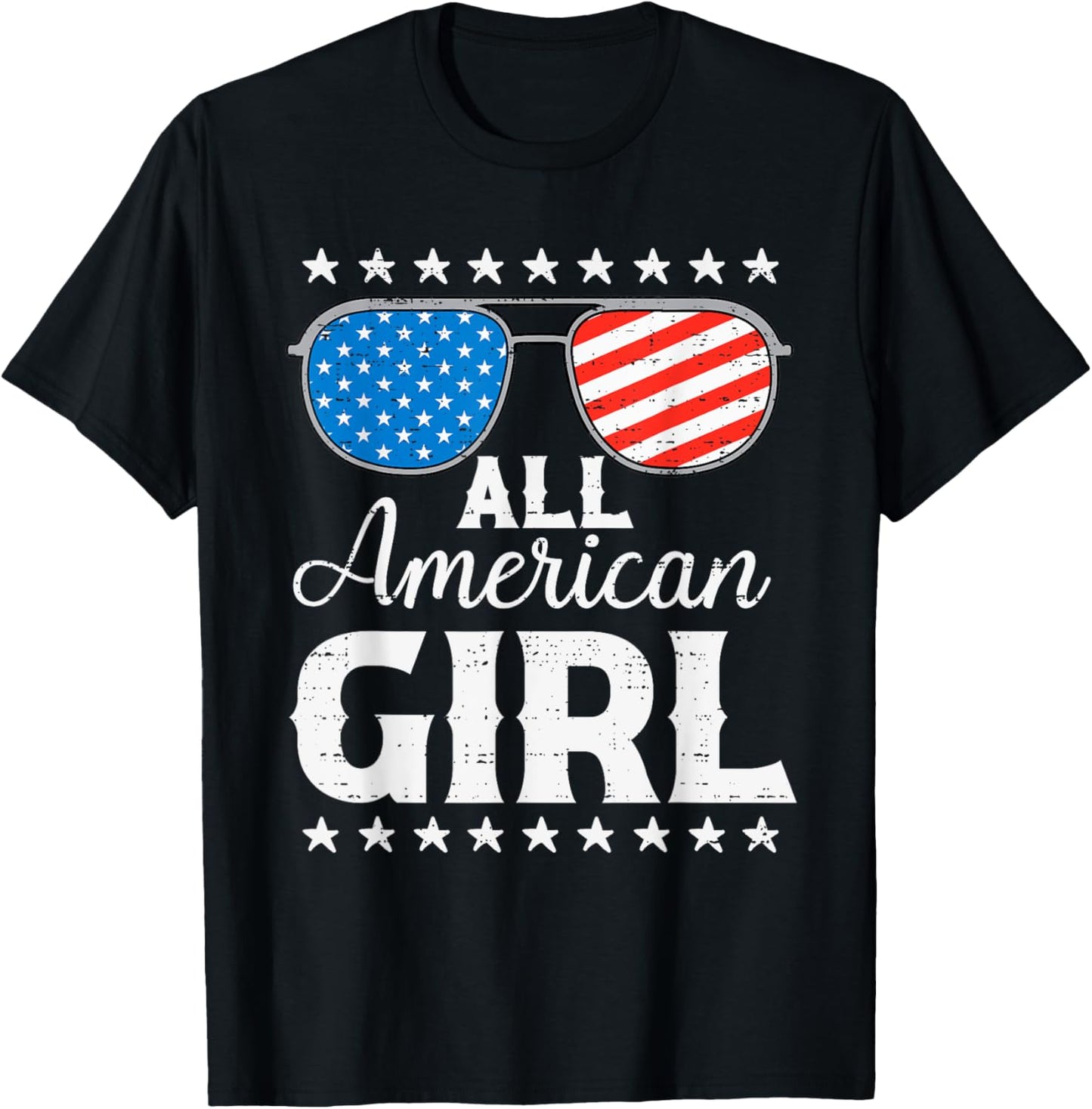 All American Girls 4th Of July Patriotic Usa Family Matching T-shirt