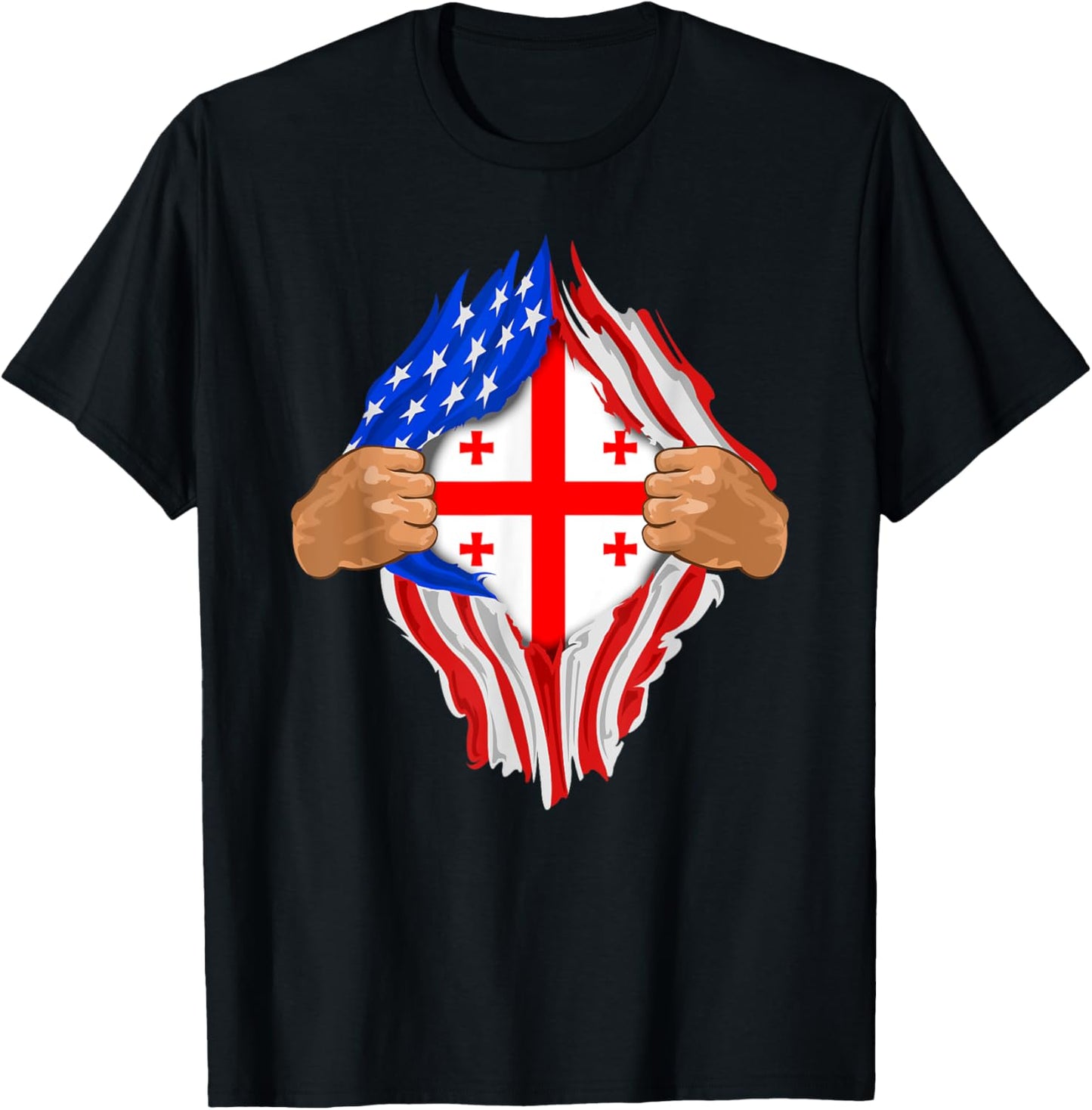 Georgian Blood Inside Me T-Shirt | Georgia Flag Gift T-Shirt