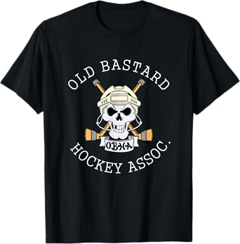 Funny OLD BASTARD HOCKEY ASSOCIATION old man beer league T-Shirt