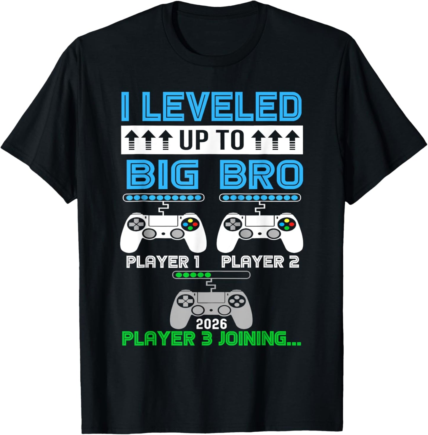 leveled Up To Big Brother Again Big Brother Est 2026 Kids T-Shirt