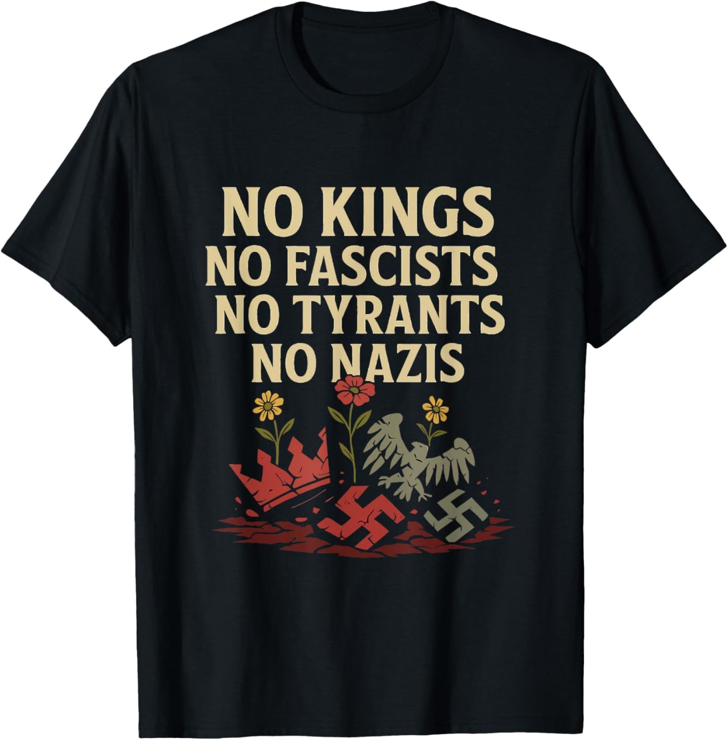No Kings in America No Fascists We The People Political T-Shirt
