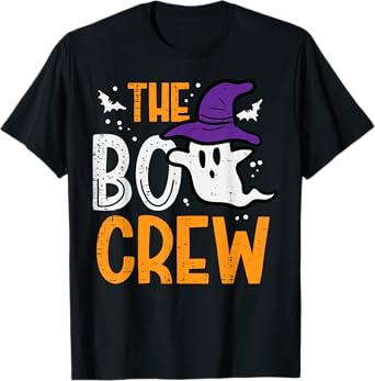 Halloween Ghost The Boo Crew Costume Matching Women Kids Men T-Shirt