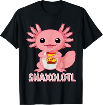 Cute Snaxolotl Kawaii Pink Axolotl Food Sweets Men Kids T-Shirt