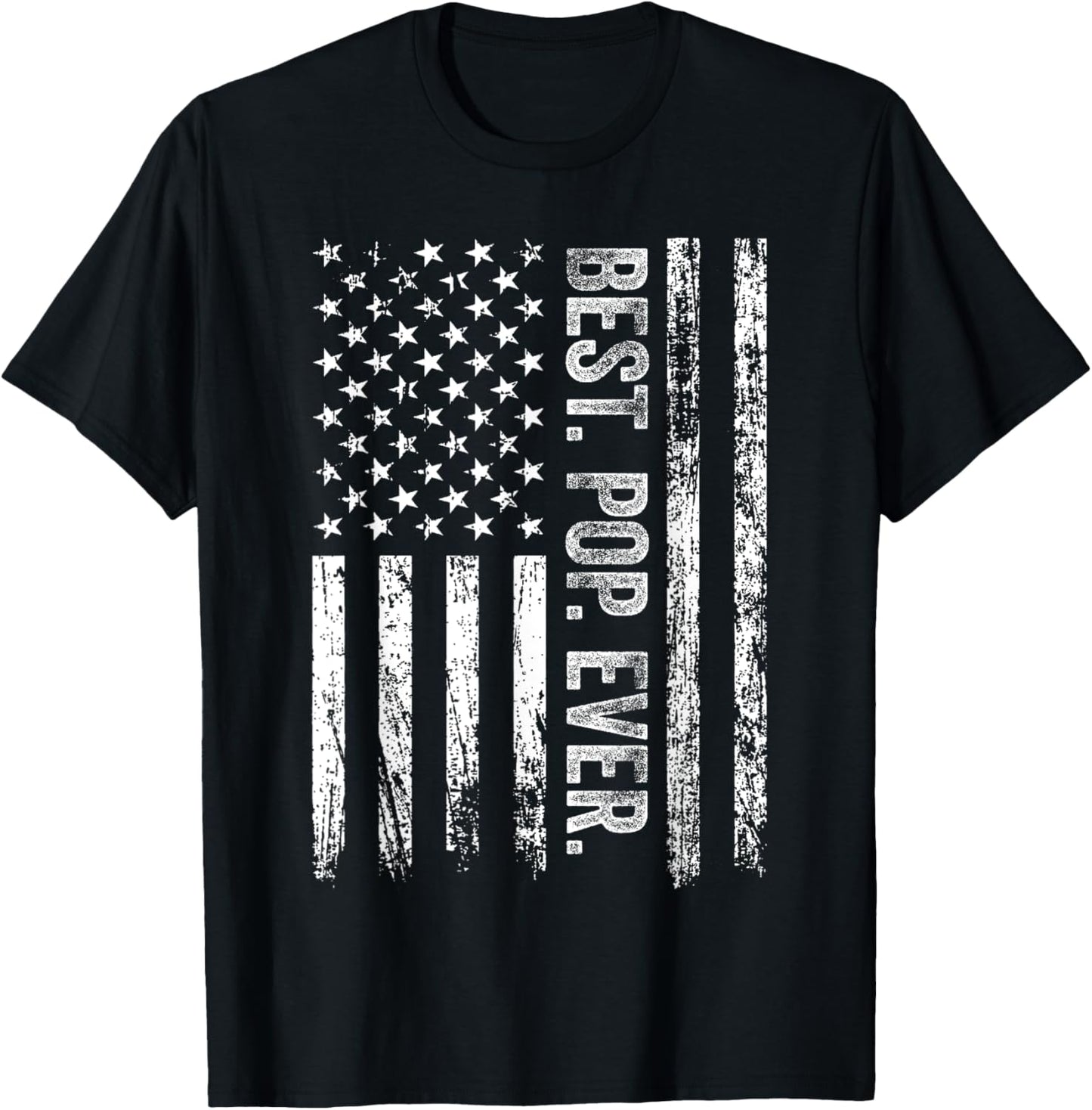 Best Pop Ever Vintage American US Flag Father's Day T-Shirt