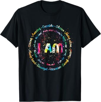 Tie Dye I Am Inspiration Bible Verse Christian Religious T-Shirt