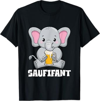 Saufifant Funny Elephant Beer T-Shirt