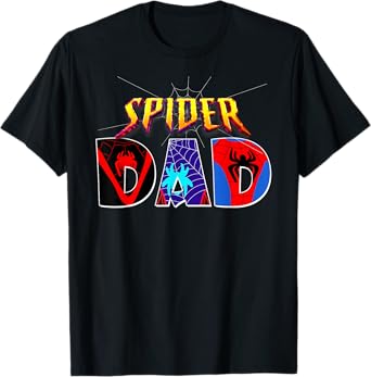 Spider Dad Shirt Birthday Fathers Day Halloween Costumes Pjs T-Shirt