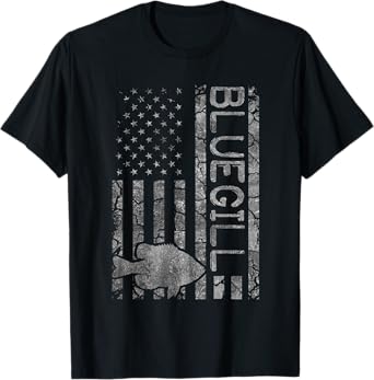 Bluegill Lover Design For Men Women American Flag Bluegill T-Shirt