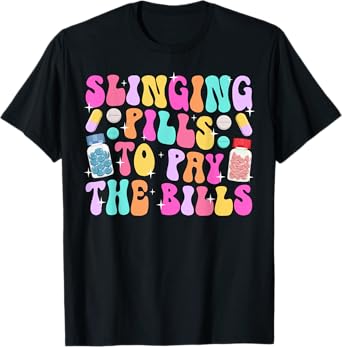 Pharmacy Tech Pharm Tech Groovy Pharm Technician T-Shirt