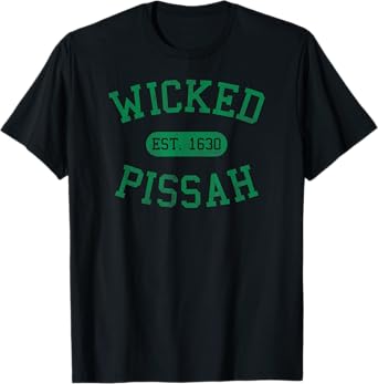 Distressed Vintage Wicked Pissah Boston MA Gag Bostonian T-Shirt