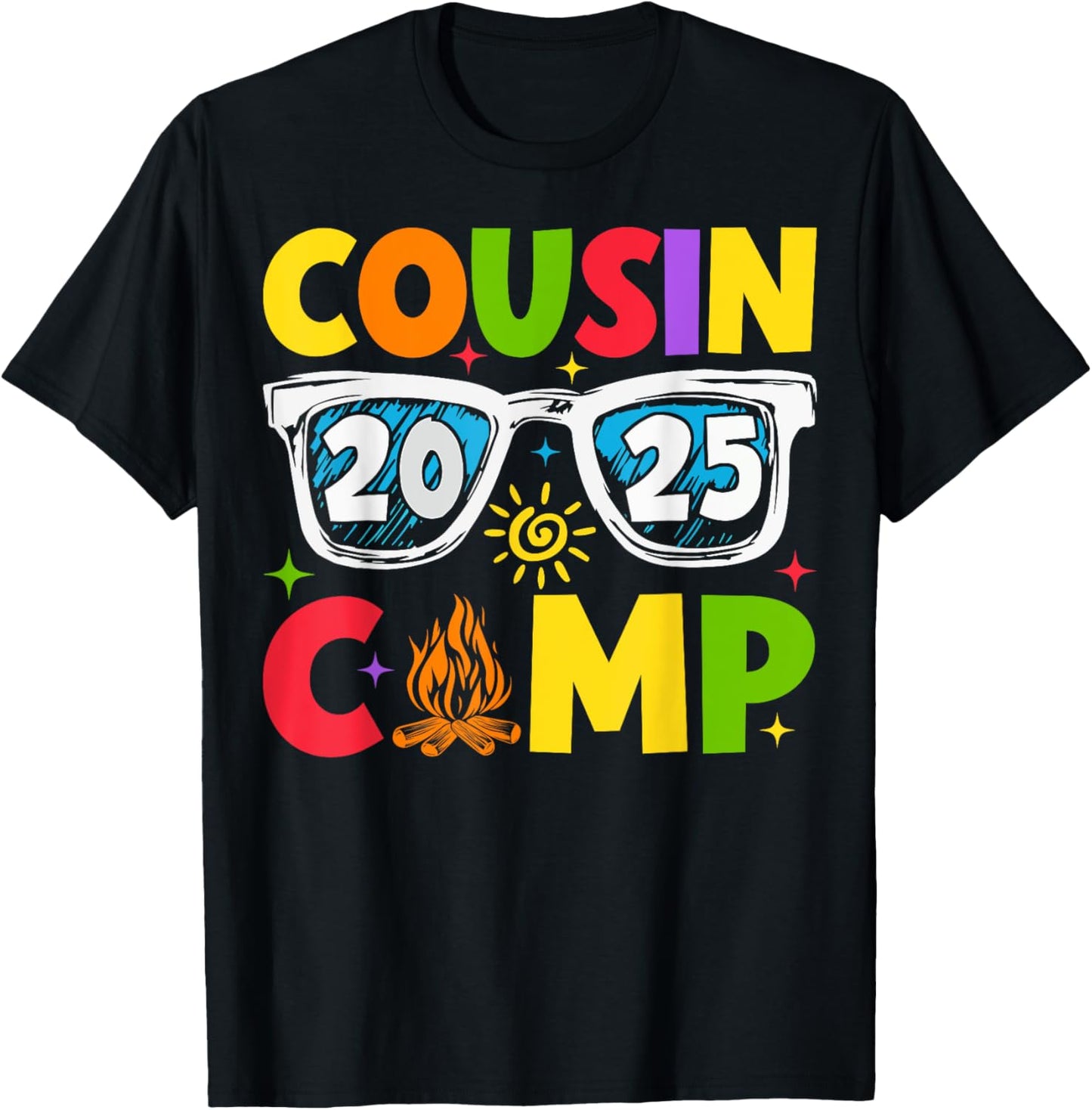 Cousin Camp 2025 Family Vacation Summer Camping T-Shirt