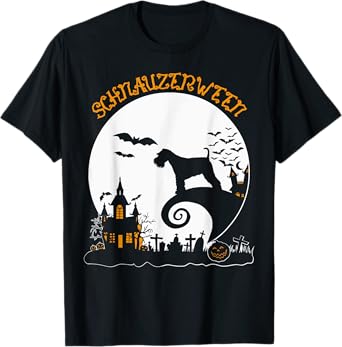 Cute Schnauzer Halloween Dog Mom Lover Schnauzerween T-Shirt