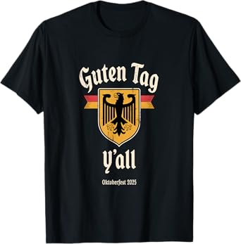 Guten Tag Y'all Oktoberfest 2025 Funny German T-Shirt