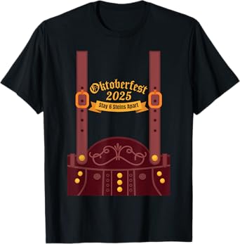 Oktoberfest 2025 6 Stein Apart Beer October Funny Drinking T-Shirt